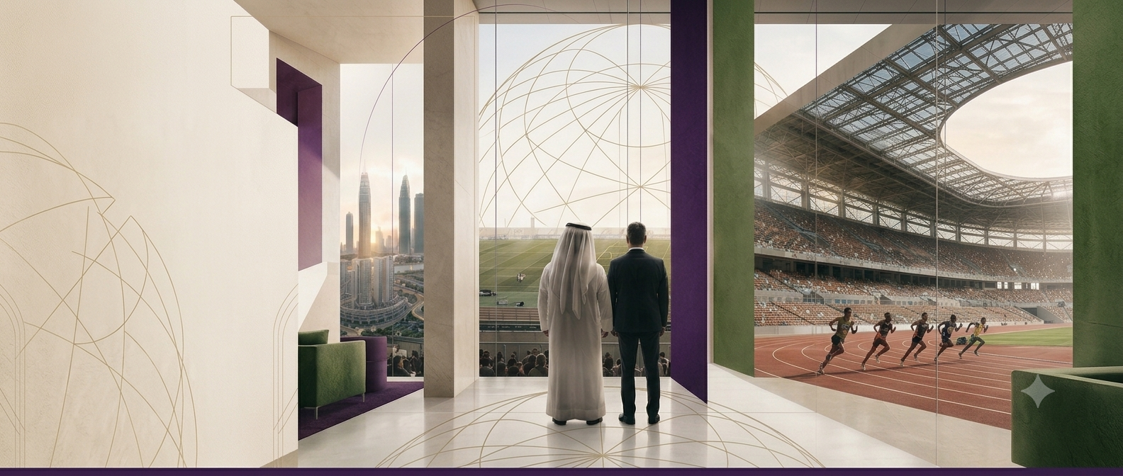 A premium architectural view representing SPORTAL follow-through